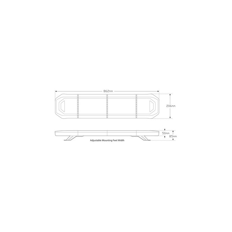 LED AUTOLAMP AMBER LIGHT BOX CLEAR LENS FIXED MOUNT 10-30 VOLTS