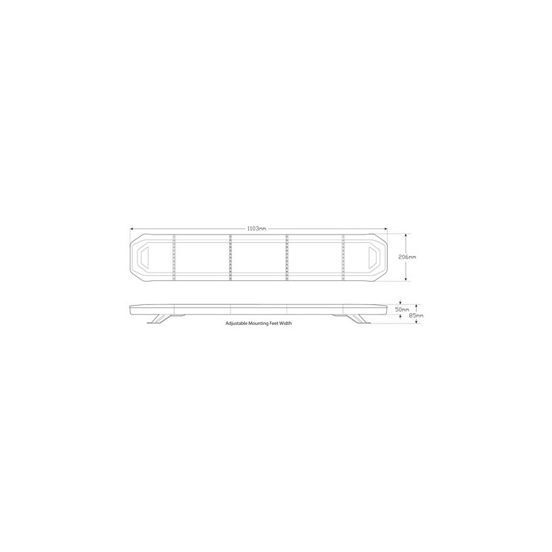 LED AUTOLAMP AMBER LIGHT BOX CLEAR LENS FIXED MOUNT 10-30 VOLTS