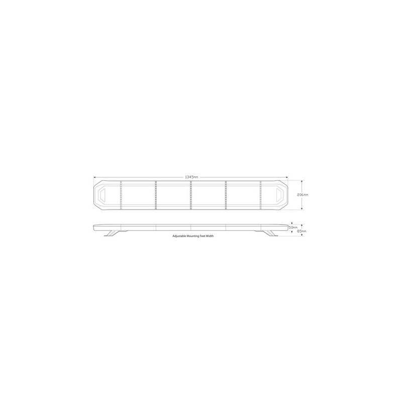 LED AUTOLAMP AMBER LIGHT BOX CLEAR LENS FIXED MOUNT 10-30 VOLTS
