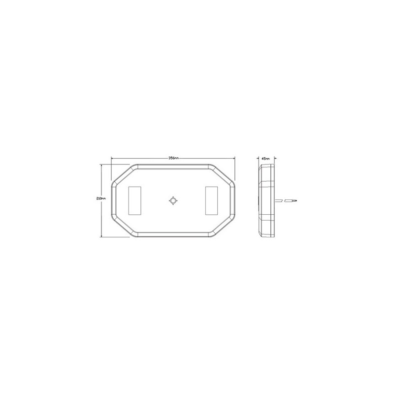 LED AUTOLAMP AMBER  LIGHT BOX CLEAR LENS  LOW PROFILE MOUNT