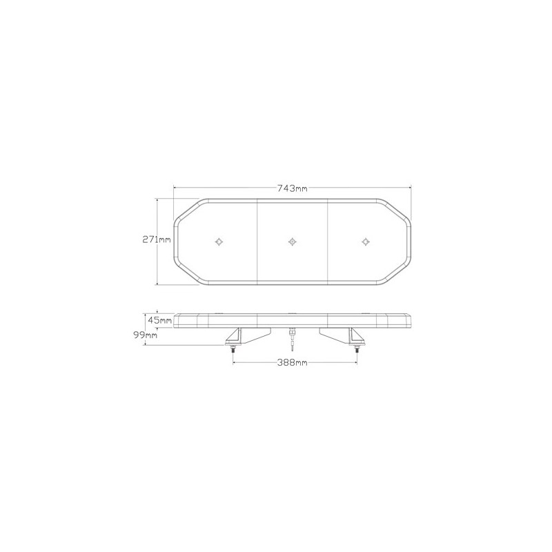 LED AUTOLAMP AMBER  LIGHT BOX CLEAR LENS  LOW PROFILE MOUNT