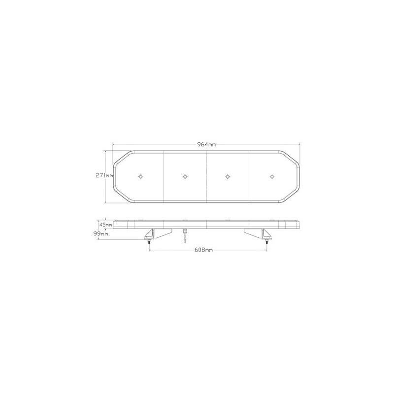 LED AUTOLAMP AMBER  LIGHT BOX CLEAR LENS  LOW PROFILE MOUNT