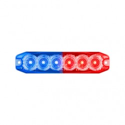 LED AUTOLAMP PERMANENT MOUNT EMERGENCY LAMP RED-BLUE 131MM