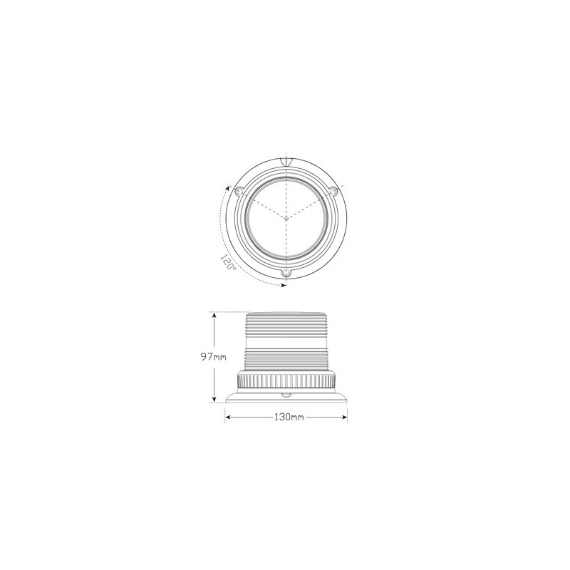 LED AUTOLAMP MAGENTA FIXED MOUNT EMERGENCY LAMP STROBE-BEACON