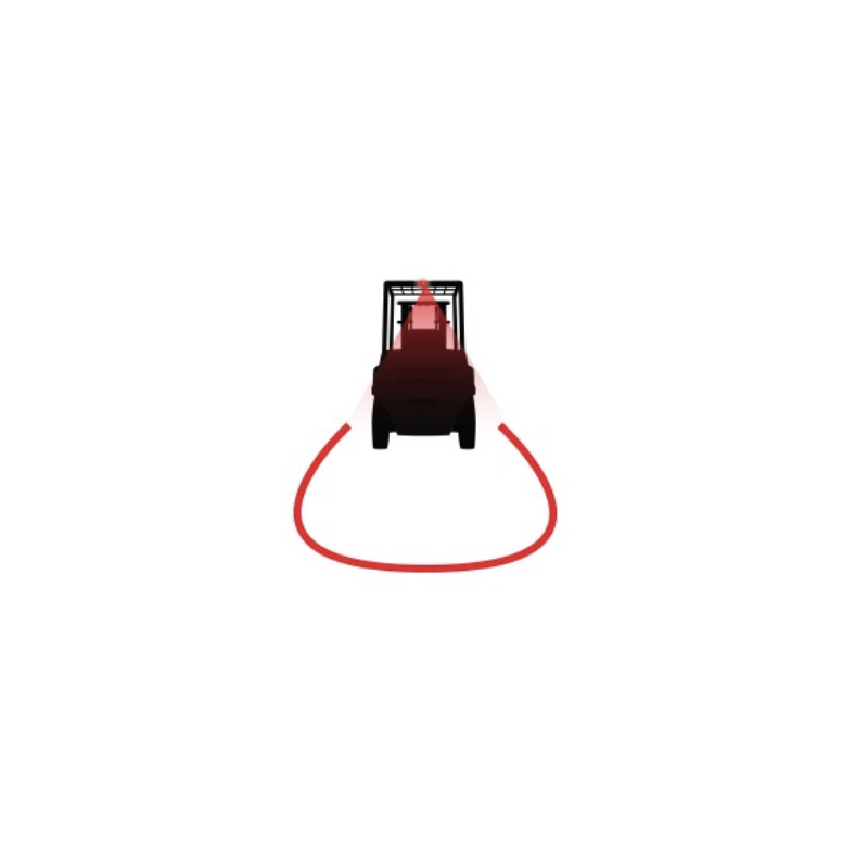 LIGHTING FORKLIFT SAFTEY LIGHT RED SEMI-CIRCLE LINE LED