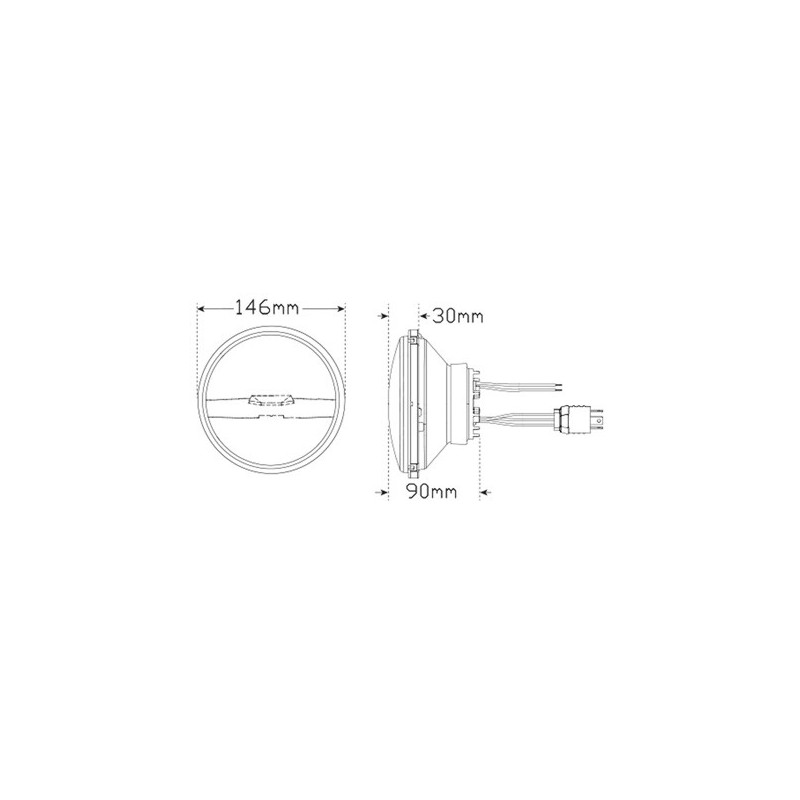 LIGHTING LED AUTOLAMP 5 3/4" HEADLAMP HIGH-LOW-PARK