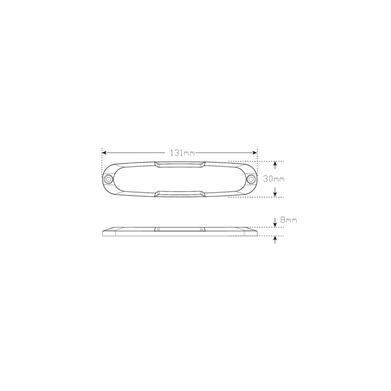 COMBINATION/TAIL LIGHTS LED AUTOLAMPS STOP/TAIL/REFLECTOR LIGHT 6 LED 12/24V LOW PROFILE 130X3