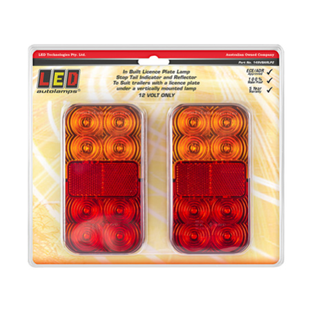 COMBINATION/TAIL LIGHT LED AUTOLAMPS LED STOP/TAIL/INDICATOR/REFLECTOR/LICENCE LAMP - TWIN BL