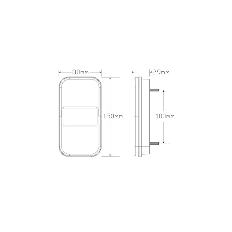 COMBINATION/TAIL LIGHT LED AUTOLAMPS LED STOP/TAIL/INDICATOR/REFLECTOR/LICENCE LAMP - TWIN BL