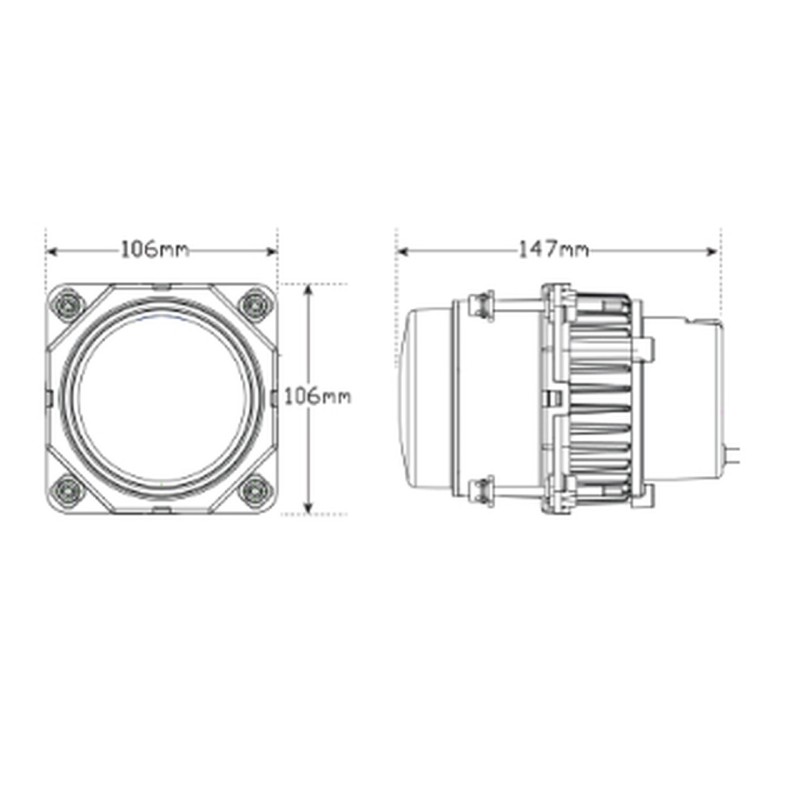 LIGHTS LED AUTOLAMPS HIGH-LOW BEAM