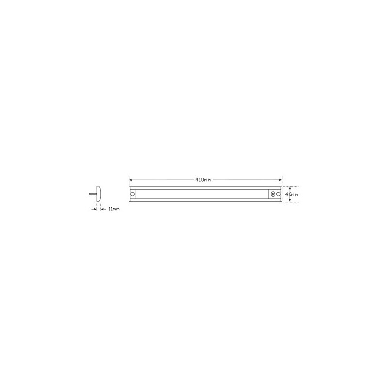 LIGHTING LED AUTOLAMP INTERIOR STRIP TOUCH SW SILVER 410MM