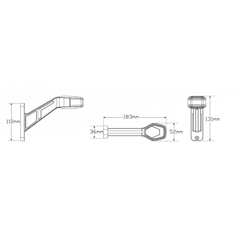COMBINATION/TAIL LIGHT  LED AUTOLAMPS 12/24V A/R SM + CAT5 IND TWIN BL