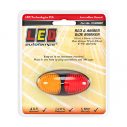 SIDE MARKERS LIGHT LED TECHNOLOGIES SIDE MARKER LED LIGHT AMBER/RED 12/24V AMBER/RED LENS