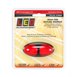 REAR MARKERS LIGHT LED AUTOLAMPS REAR END OUTLINE MARKER LED LIGHT RED/RED 12/24V RED