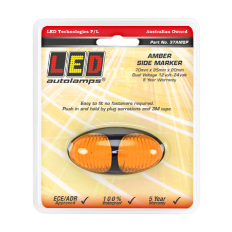 FRONT MARKER LIGHT LED AUTOLAMPS 12/24V AMBER SIDE MARKER