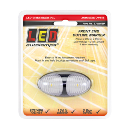 FRONT MARKER LIGHT LED AUTOLAMPS 12/24V WHITE