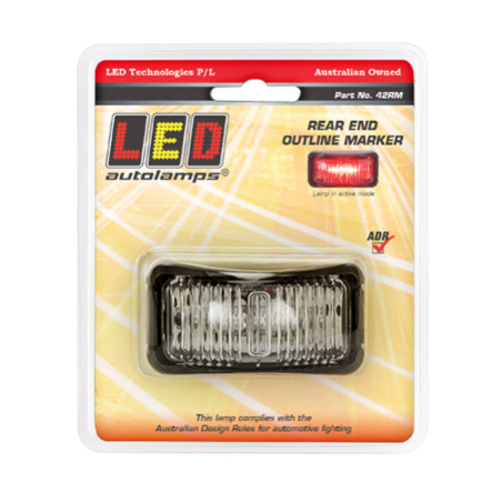 LIGHT LED AUTOLAMPS REAR END OUTLINE LED MARKER RED 12/24V RED