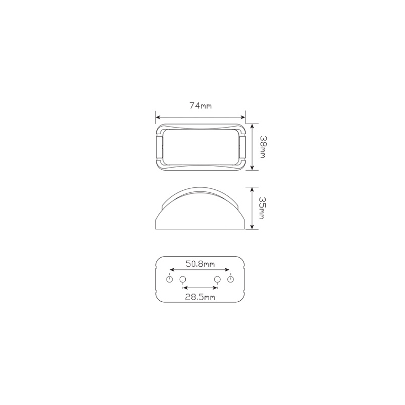 LIGHT LED AUTOLAMPS LED WHITE MARKER LAMP
