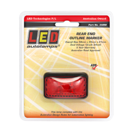 LIGHT REAR MARKER LIGHT RED LED 12 OR 24V
