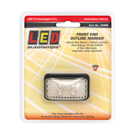 LIGHT FRONT MARKER LIGHT CLEAR LED 12 OR 24V