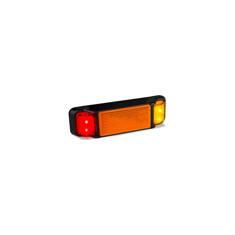LIGHT LED AUTOLAMPS SIDE MARKER LIGHT RED/AMBER LED 12 OR 24V