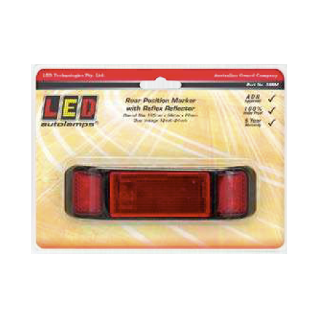 LIGHT LED AUTOLAMPS REAR MARKER LIGHT RED LED 12 OR 24V