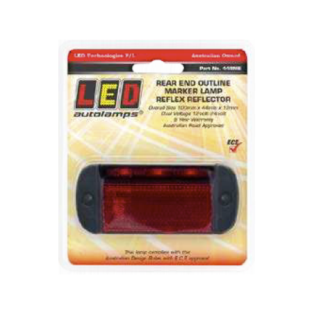 LIGHT LED AUTOLAMPS LED REAR END OUTLINE MARKER LAMP WITH INBUILT REFLECTOR