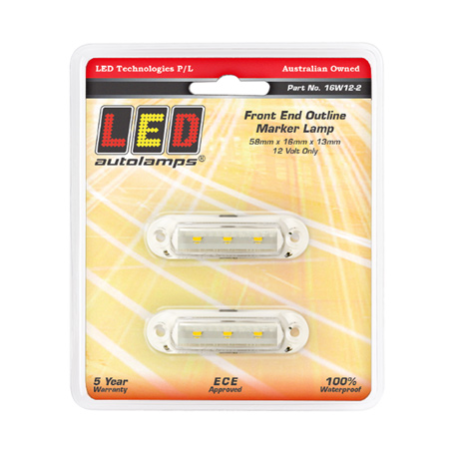 LIGHT LED AUTOLAMPS FRONT END OUTLINE MARKER 12V