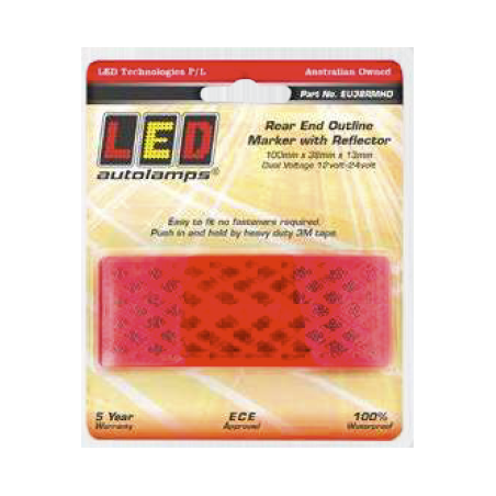 LIGHT LED AUTOLAMPS RED LED REAR MARKER WITH REFLECTOR