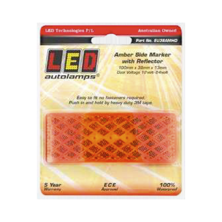 LIGHT LED AUTOLAMPS FRONT MARKER LED AMB WITH REFLECTOR 12-24V PERM MNT