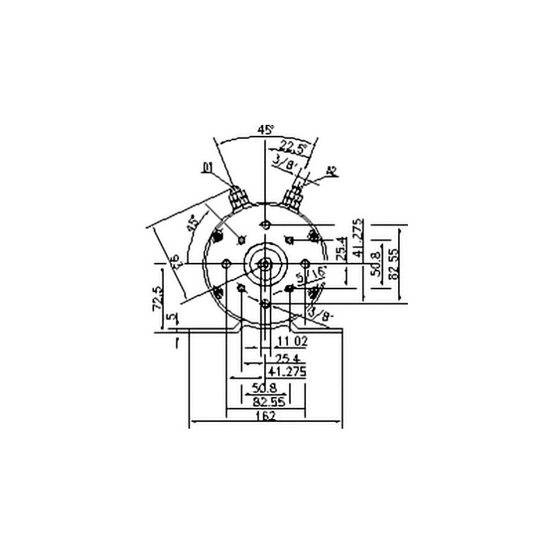 ROTATING DC MOTOR 24 VOLT CCW 3.0 KW CW