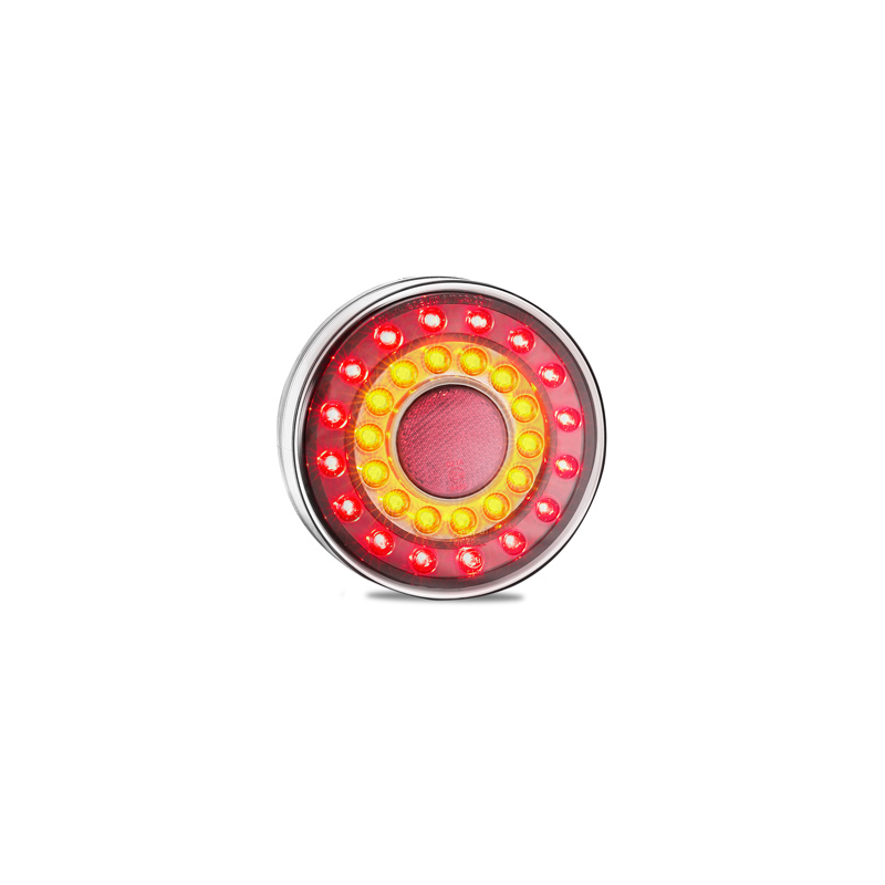 COMBINATION/TAIL LIGHT LED AUTOLAMPS LED STOP/TAIL/INDICATOR/REFLECTOR LIGHT BLACK CHROME 12