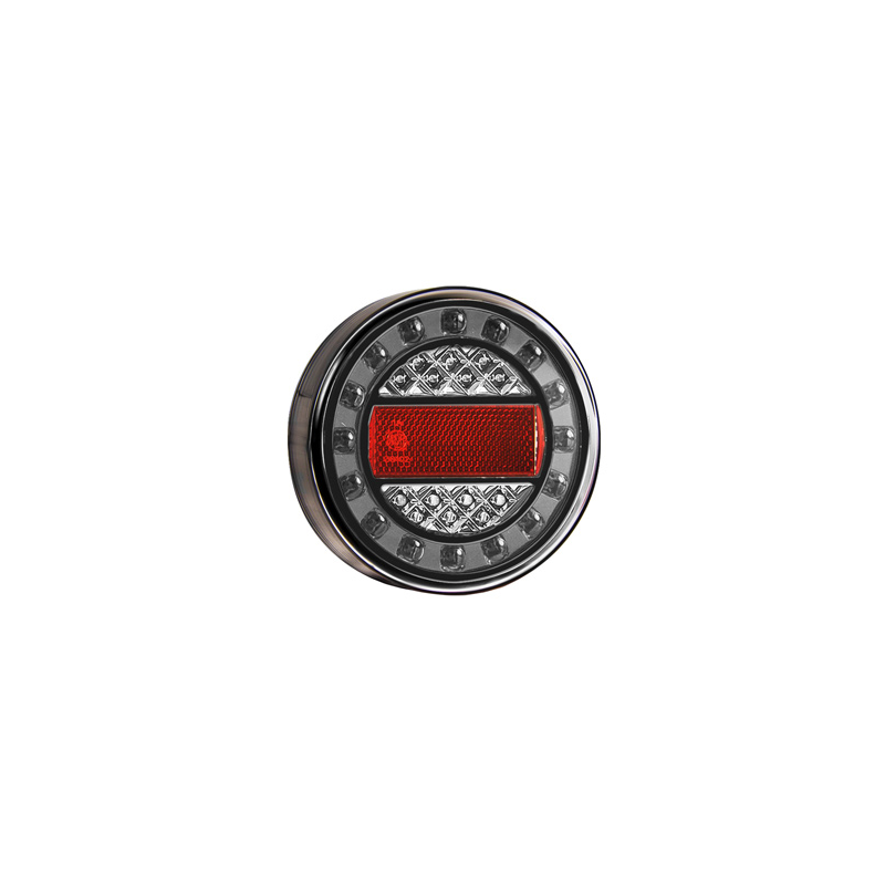 COMBINATION/TAIL LIGHT LED AUTOLAMPS LED STOP/TAIL/INDICATOR/REFLECTOR LIGHT BLACK CHROME 12