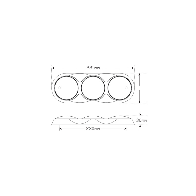 COMBINATION/TAIL LIGHT LED AUTOLAMPS STOP/TAIL/INDICATOR 12V
