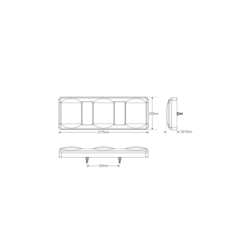 COMBINATION/TAIL LIGHT STOP/TAIL/INDICATOR/REVERSE LIGHT LED 12 OR 24V