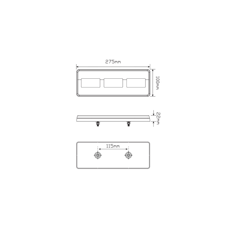 COMBINATION/TAIL LIGHT LED AUTOLAMPS STOP/TAIL/INDICATOR LIGHT LED 12 OR 24V