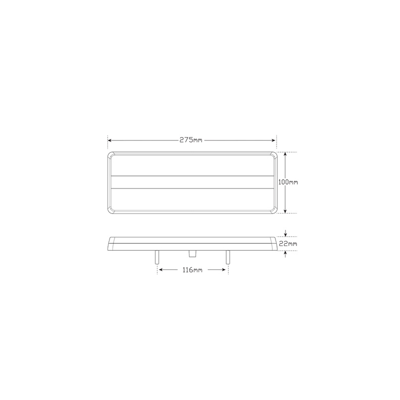 COMBINATION/TAIL LIGHT LED AUTOLAMPS STOP/TAIL/INDICATOR/REFLECTOR LED LIGHT 12V 28CM CABLE B