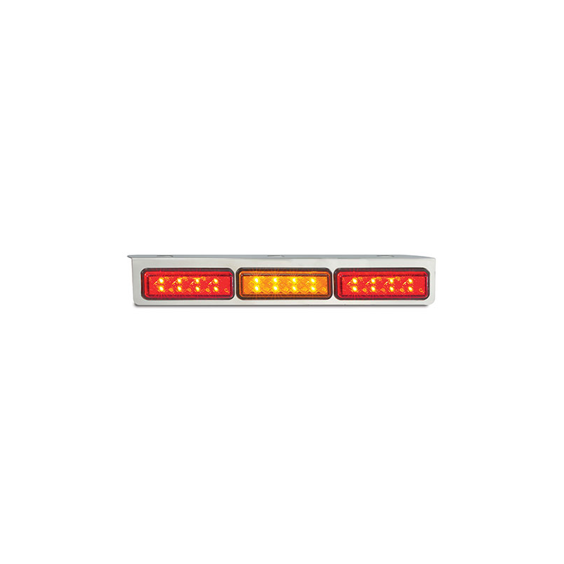 COMBINATION/TAIL LIGHT STOP TAIL & IND. CHROME. BKT. 470MMX70MM