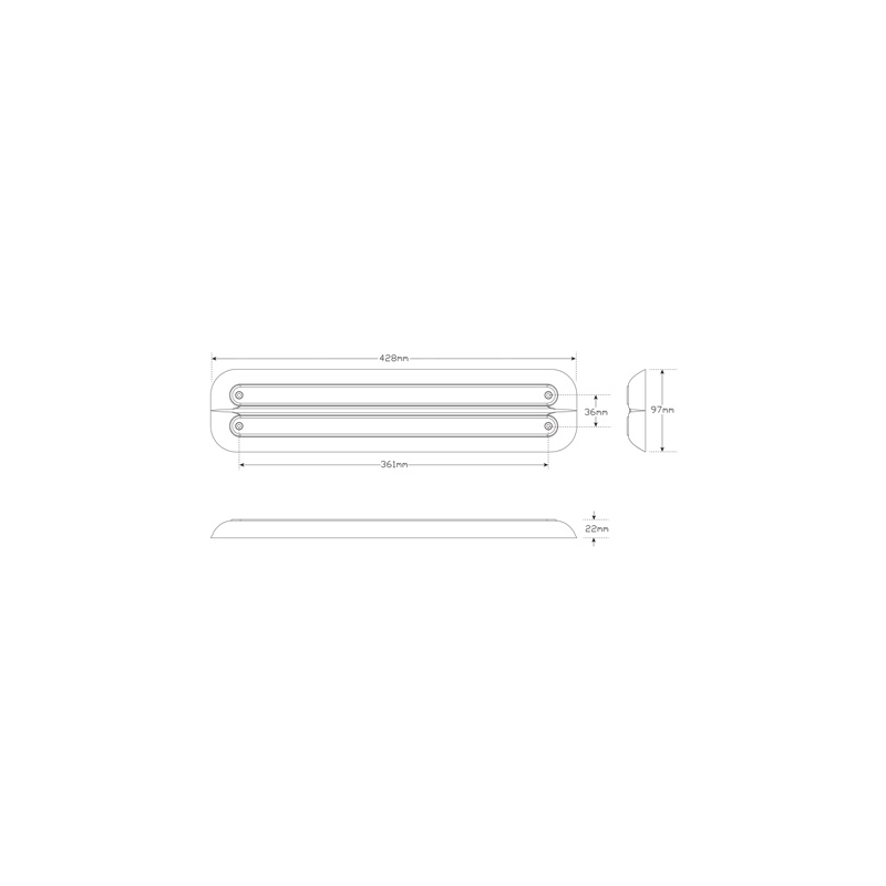 COMBINATION/TAIL LIGHT LED AUTOLAMPS 12V STOP/TAIL/IND WHITE
