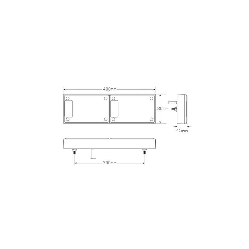 COMBINATION/TAIL LIGHT VEHICLE LIGHT LED STOP/TAIL/IND. COMBINATION RECTANGULAR J2 SERIES