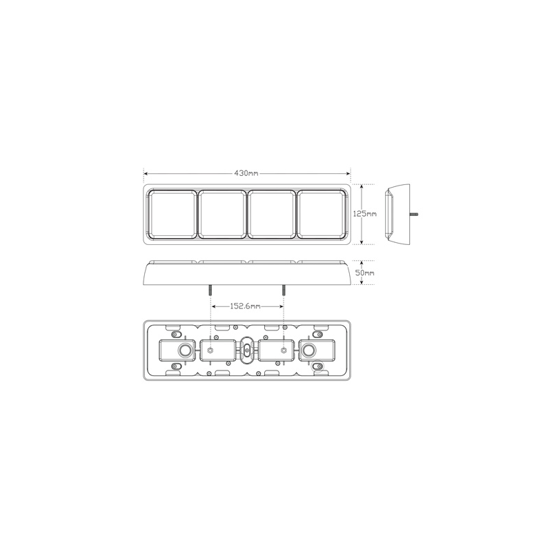 COMBINATION/TAIL LIGHT STOP/TAIL/INDICATOR/REVERSE LIGHT LED 12 OR 24V
