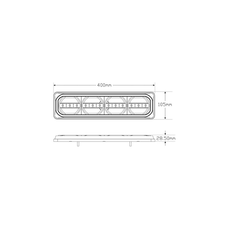 COMBINATION/TAIL LIGHT LED AUTOLAMPS TWIN BLISTER WITH FUNCTION-STOP/T