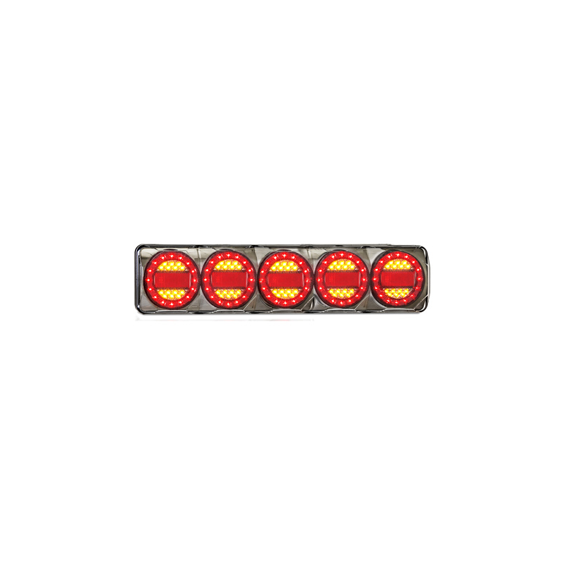 COMBINATION/TAIL LIGHT LED AUTOLAMPS LED STOP/TAIL/INDICATOR/REFLECTOR 5 LAMP 12-24V BLACK CH