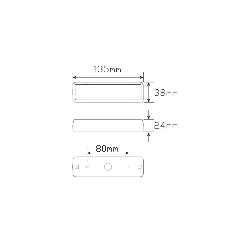 LIGHT LED TECHNOLOGIES REVERSE LED LIGHT SURFACE MOUNT 12/24V