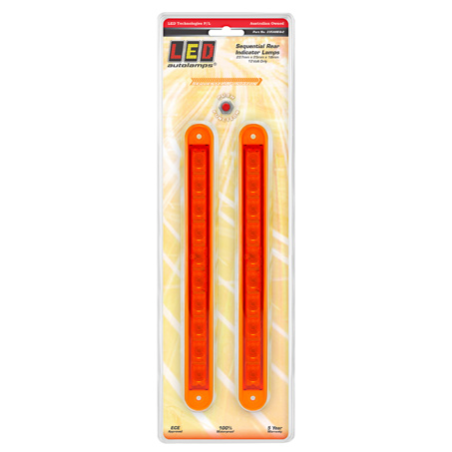 LIGHT LED AUTOLAMPS SEQUENTIAL INDICATOR STRIP LAMP IN 12VOL