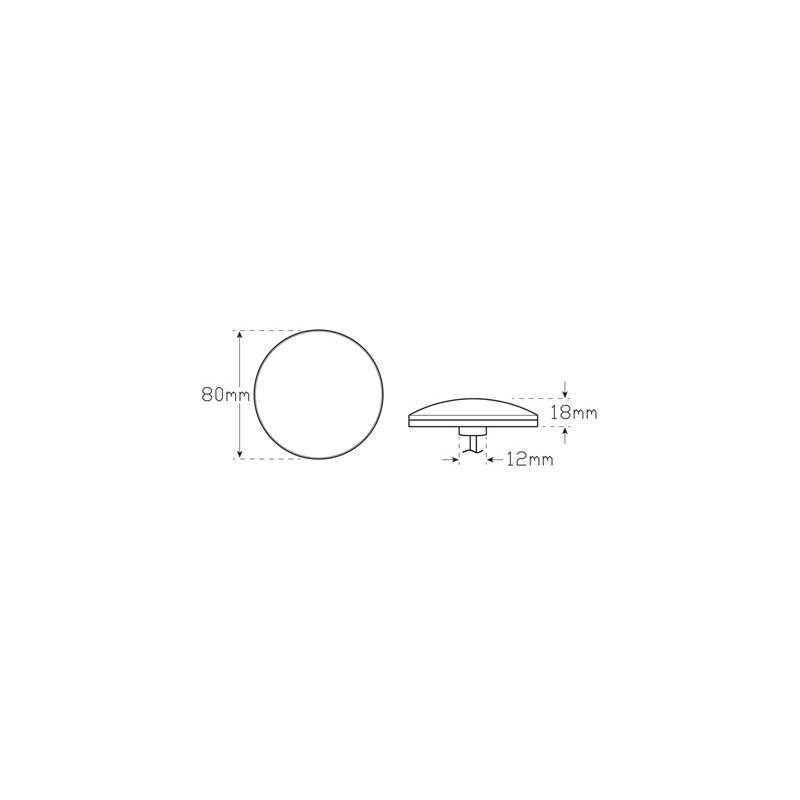 COMBINATION/TAIL LIGHT LED AUTOLAMPS CLEAR LENS REVERSE 12V 80MM