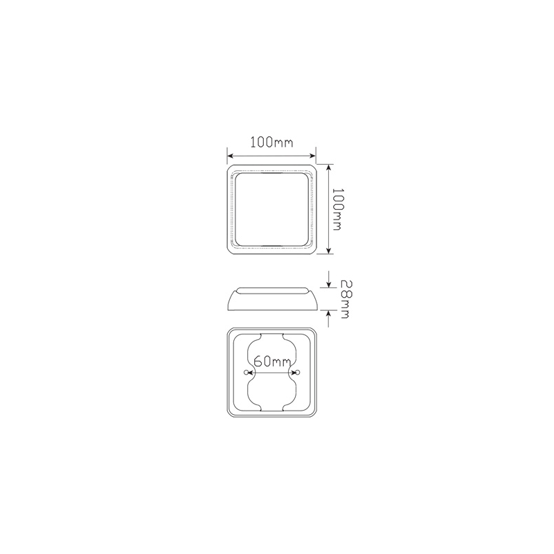 COMBINATION/TAIL LIGHT LED REVERSE LIGHT LED 12 OR 24V MODULAR - SURFACE MOUNT