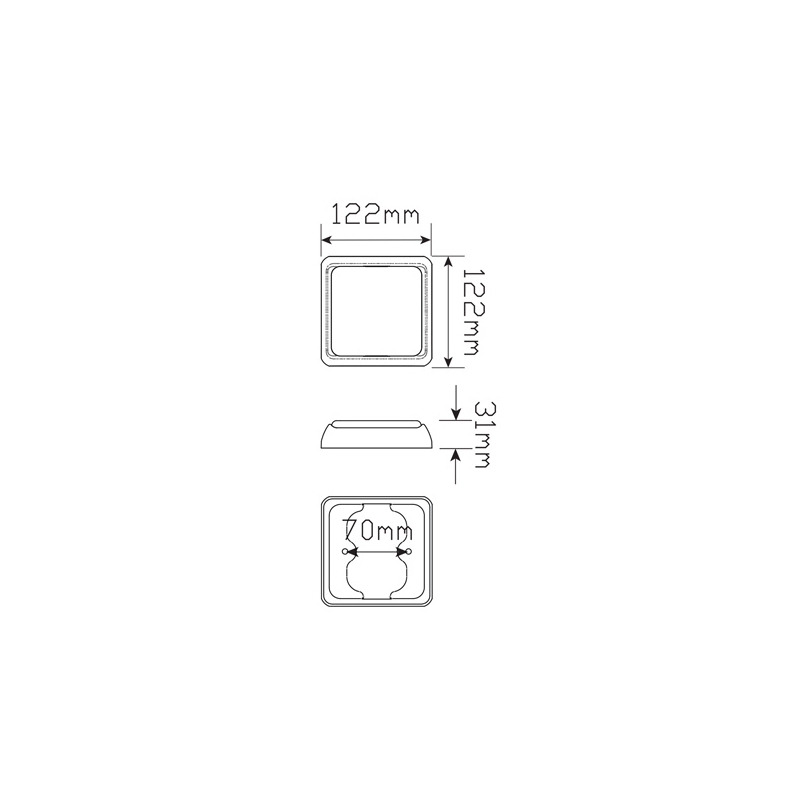 LIGHT REVERSE LIGHT LED 12 OR 24V MODULAR - SURFACE MOUNT
