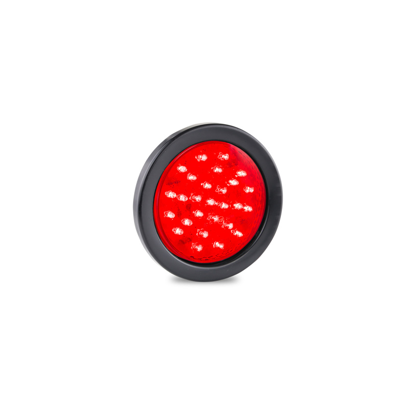COMBINATION/TAIL LIGHT LED TECHNOLOGIES STOP/TAIL LED LIGHT ROUND RED LENS W/RUBBER GROMMET A