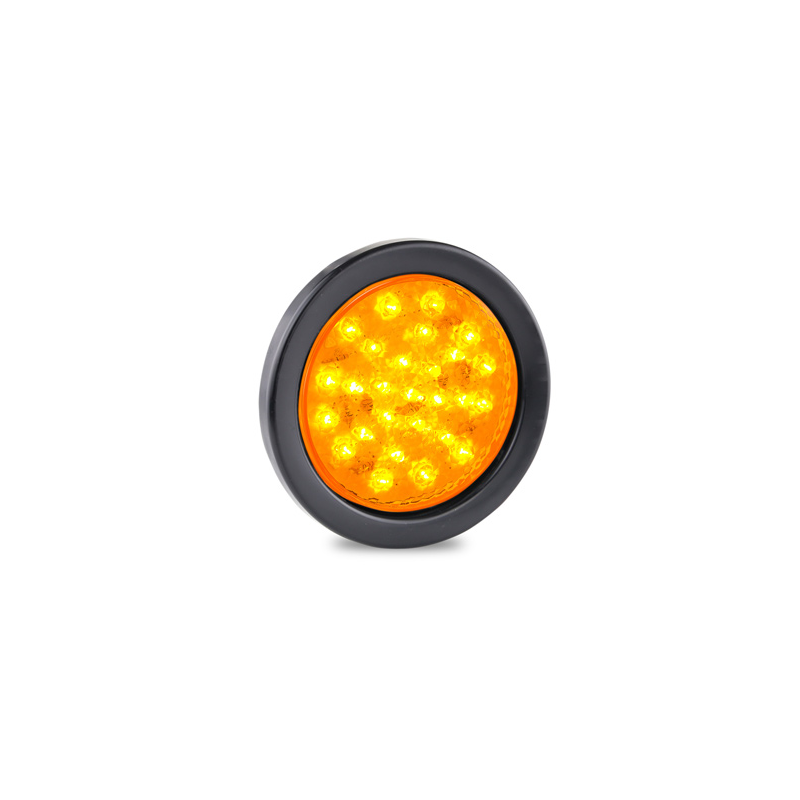LIGHT LED TECHNOLOGIES INDICATOR LED LIGHT ROUND AMBER LENS W/RUBBER GROMMET